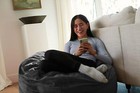 Sofa Sack - Plush  Ultra Soft Memory Foam Bean Bag Chair With Microsuede Cove   