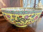 Scalloped Egg Shell Porcelain Chinese Bowl Dragons Flowers 1mm Thick 10 5 8   d