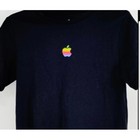 Vtg Apple Campus Logo Graphic T-shirt Black Xs Short Slv Crew Single Stitch Nwot