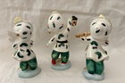 Vintage Geo Z Lefton Trio Of Holly Christmas Carolers Figurines 1957 Nice 