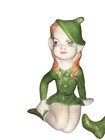 Vintage Holland Mold Ceramic Pixie Elves Pair  Figurines