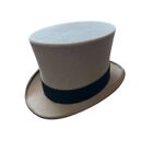 Harrods Of London Vintage Gray Felt Top Hat Formal Gentleman Size 6 7 8  56 
