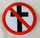 Bad Religion  Embroidered Patch  Round Bad Religion Cross Logo 3  X 3  Round