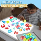 268 Pcs Plastic Practice Set Transparent Letters And Numbers Light Box    