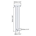 Single Hole Clevis Pins 8mm X 60mm Flat Head Zinc-plating Solid Steel Pin 6pcs