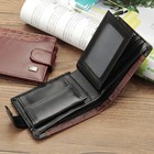 Men Leather Wallet Bifold Id Card Holder Front Pocket Coin Purse Wallet Gift