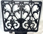Vtg Cast Iron Metal Cookbook Book Bible Stand Recipe Holder Stand Both Weights