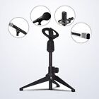 Microphone Desk Adjustable Stand Tripod Desk Top Clip Holder Foldable Table M   