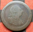 1797 Great Britain Large Penny  Seated Britannia  King George Iii Coin  Km  618