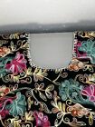 Handmade Mexican Folksy Floral Embroidered Huipil W frinch 