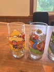 Mcdonald   s Peanuts Camp Snoopy Collection Glasses Complete Set Of 5 Vintage  