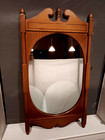Vnt Wooden Vanity dresser Oval Mirror With Wooden Frame  Colonial Style