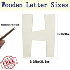 Wood Letter H 12 Inch Large Craft Diy Wall Decor Garden Wedding Sign