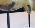 Vintage Wooden Sandpiper Hand-carved And Painted Shorebird Decoy On Rd  Base