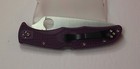 New Unused Numbered C10fppr Spyderco Purple Endura 4 Model Folding Knife