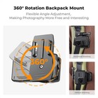 Action Camera Backpack Strap Mount 360 Rotation Quick Release Clip Clamp Holder