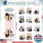Black Cat Floral Magnetic Bookmarks - Wxiben 12 Pcs Black Cat Book Mark Magne
