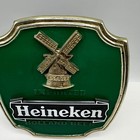 Vintage Green Imported Heineken Plastic Beer Sign Advertising Stand Or Hanger