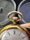 Vintage 1927 Mens Elgin Pocket Watch Sz 16 -7j     Read  Gold Tone Metal Base Runs