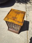     handmade Oak Sewing Thread Spool Mercantile Display Cabinet By J  p  Coats