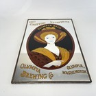 1910 Art Nouveau Olympia Brewing Co  Beer Mirror Sign