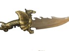 Dragon Handle Decorative Dagger  Stainless Steel Blade  Metal Handle  Blue