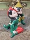 Vtg Ceramic Boy   Girl Pixie Elf  Figurine Set