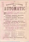 Willcox   Gibbs Sewing Machine Co - New Automatic - Antique Victorian Trade Card