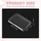 Acrylic Stamp Block 4 Pack Clear Stamping Block Mountings 2 4 x1 6 