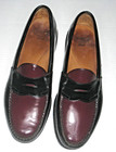Gh Bass Weejuns Burgundy   Black Leather Slip On Penny Loafer Shoes Sz  13d
