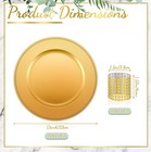 Gold 200 Pcs Charger Plates Set Bulk With Napkin Rings 100 Plastic 13 Inch Round