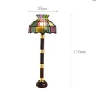 1 12 Dollhouse Miniature Floor Lamp Battery Operated Lights Vintage Tiffany Lamp