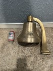 Us United States Navy Old Brass  Bell With Bracket 