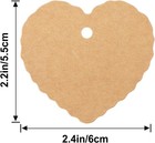 Kraft Paper  Tags With String  100pcs Heart  Tags  Brown Blank Hang Tag 