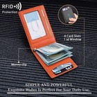 Mens Leather Slim Wallet Credit Card Holder Rfid Blocking Pocket Id Money Pu Usa
