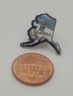 Alaska State Shaped Collectible Souvenir Lapel Hat Pin Igloo