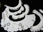 Antique Vintage 1950 s Lot Of 6 Removable White Cotton Cluny Lace Trim Collars