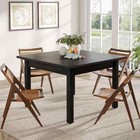 Roesler 39 4 In  Black Wood Modern 4-leg Dining Table For Kitchen  Seats 4