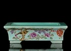 Dayazhai Signed Old Chinese Famille Rose Flower Pot W bird N1024