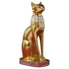 Egyptian Cat Goddess Bastet Statue  Ancient Egypt Bast 12 Inch Tall Gold