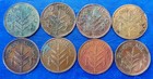 Lot Of 8 Israel Palestine British Mandate 1 Mil Coins 1927-1946 - Lower Grades