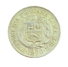 Peru 1966 Gold 1 Libra Unc