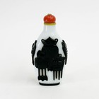 Chinese Overlay Glass Snuff Bottle Black And White Circa 1800