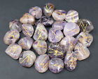 Amethyst Rune Stone Set Of 25 And Velvet Storage Pouch New  elder Futhark Runes 