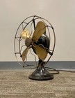 Beautiful Antique 12    Ge Two-star Fan W Brass Blade   Brass Cage Type Ao Form R5