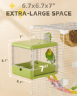 Bird Feeder And Bath For Cage  Hanging Bird Bathtub Bath Shower Box Bowl  Bird C