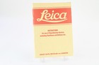 Leica User Instruction Manual Guide For M1  2  3   4 Cameras  g017