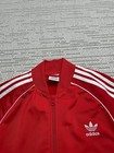 Adidas Track Jacket Kids Xl Red Running Full Zip