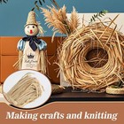 Natural Raffia Ribbon - 6pcs Raffia Straw For Florist Bouquets Decoration Crafts