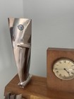 Vtg United Airlines Retirement Plane Blade Clock Pilot Award 90   s Wood Desk Set